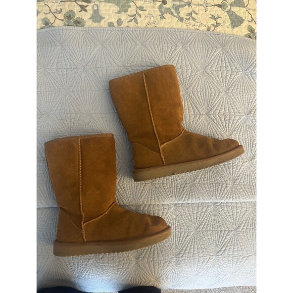 UGG Women 8 Koola Tall Boot Suede Shearling Lined Tan Brown Pull On Warm Soft - Picture 6 of 6